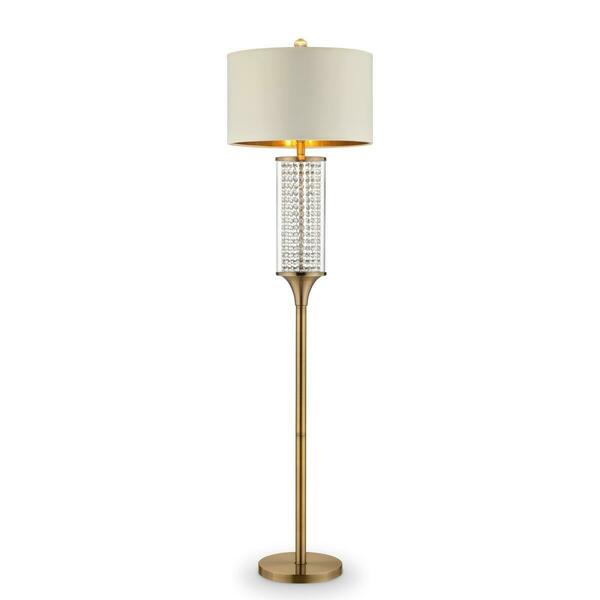 Cling 62.25 in. Pluviam Crystal Floor Lamp CL3118909